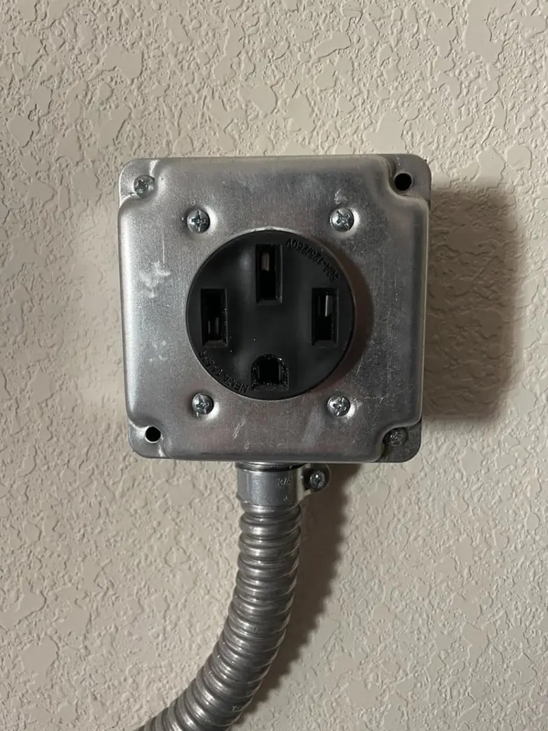 NEMA 14-50 outlet installed for Smart Home Electrical in Dranesville